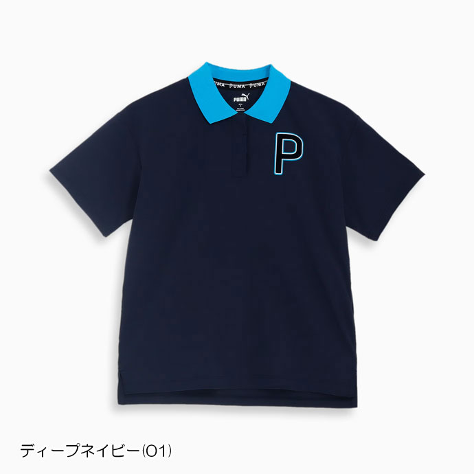 ゴルフ レディース/女性用 プーマ ストレッチＰロゴリラックスフィットポロＳ/Ｓ 627702