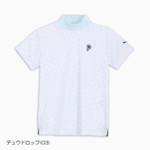 ゴルフ レディース/女性用 プーマ ストレッチカノコモノグラムＡＯＰリブモックネックＳ/Ｓ 6277...