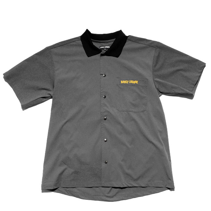 BOGEY LOUNGE ボタンダウンシャツ ホワイト/オレンジ