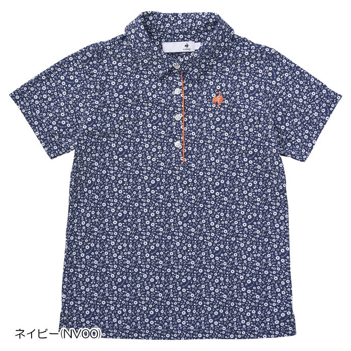 ゴルフ レディース/女性用 ルコック ストレッチフォーサー 花柄半袖シャツ QGWXJA12