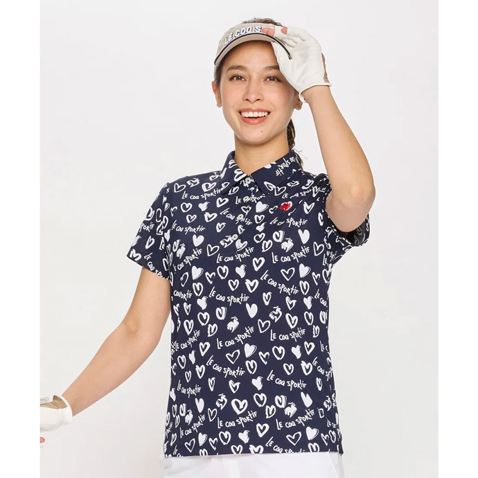 le coq sportif GOLF レディース M ゴルフシャツ le coq sportif GOLF QGWUJB02 ロゴハイネック長袖シャツ