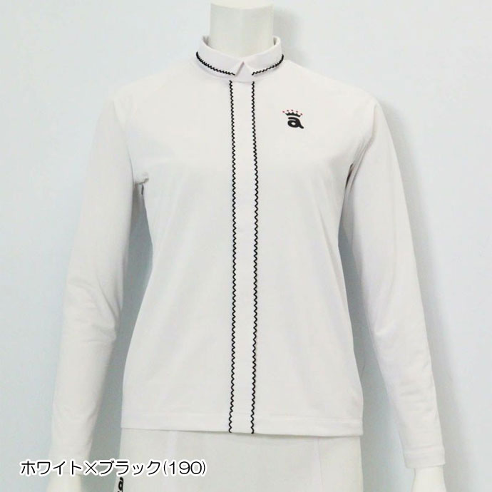 ゴルフ レディース アルチビオ スカラップステッチUV速乾プルオーバー A519806 秋 冬 ゴルフウェアの画像