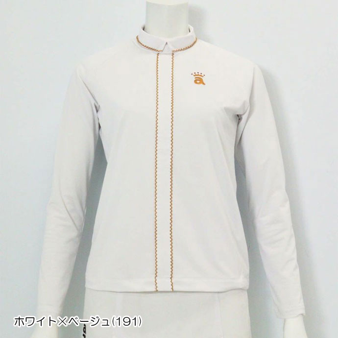 ゴルフ レディース アルチビオ スカラップステッチUV速乾プルオーバー A519806 秋 冬 ゴルフウェアの画像