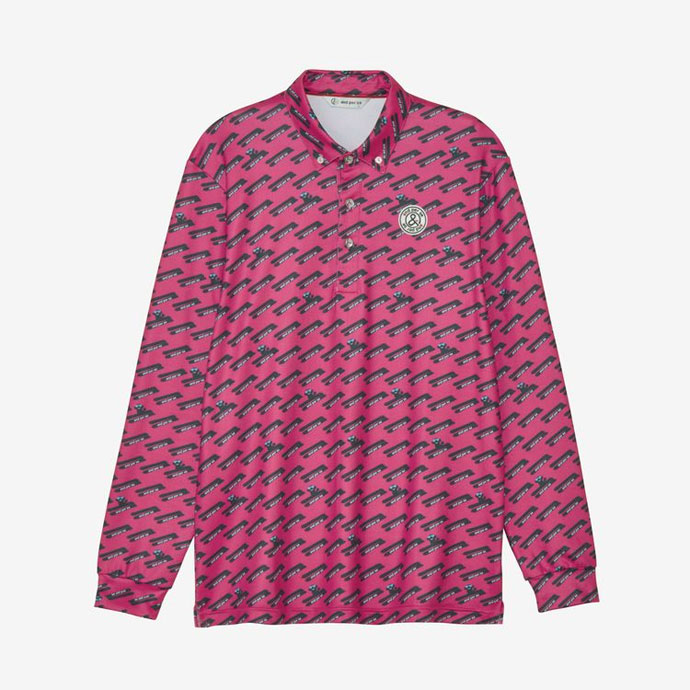 and per se（アンパスィ） ゴルフ メンズ ソフトニット長袖ボタン