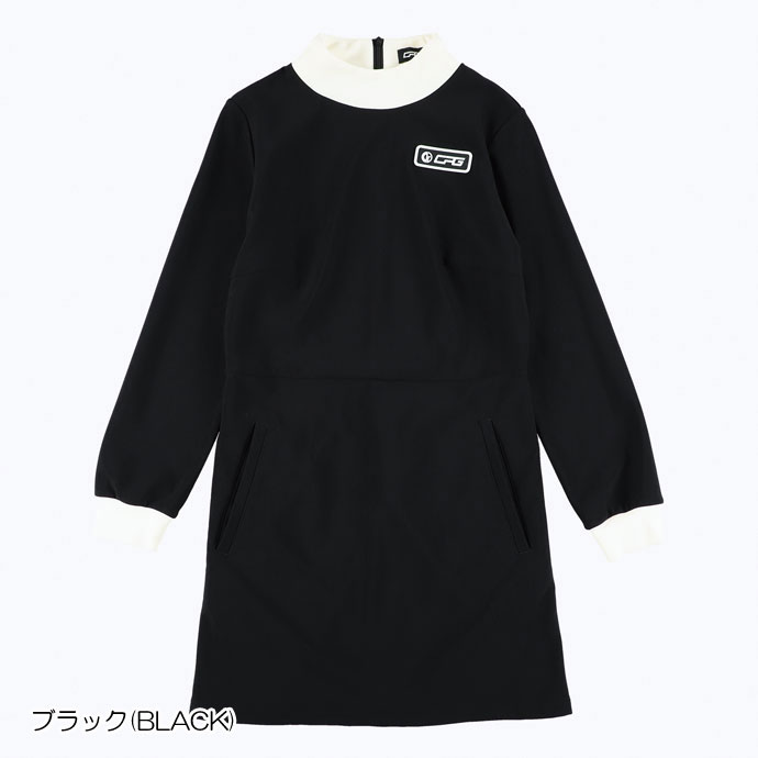 アダバット ワンピース ネイビー×白 一部ボーダー インナー