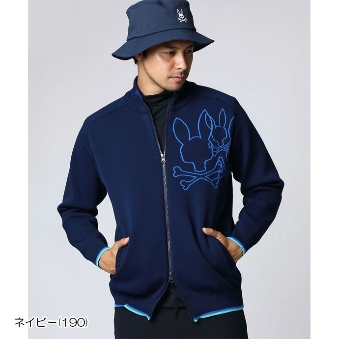 Psycho Bunny（サイコバニー） ゴルフ メンズ セーター フルジップ