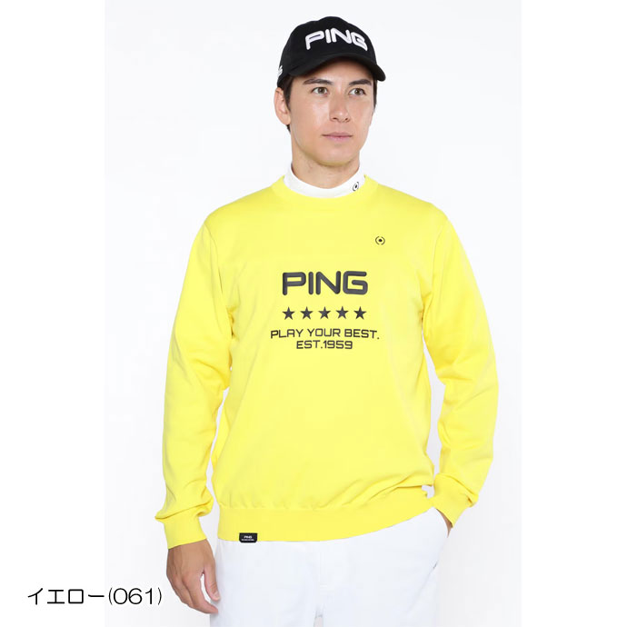 PING イエロー ハイネック セーター LL PING ゴルフ メンズセーター、トレーナー（色：イエロー系