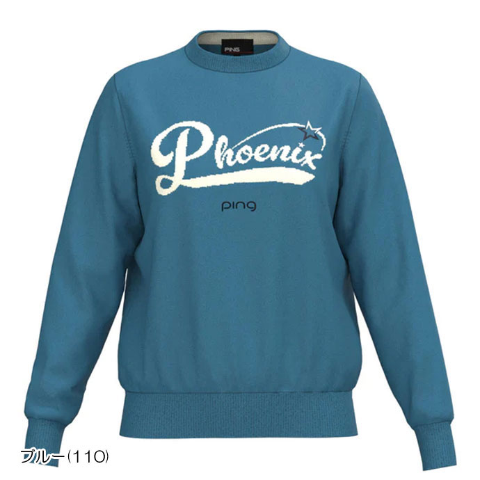 PING（ピン） ゴルフ レディース モールジャカードクルーネックニット