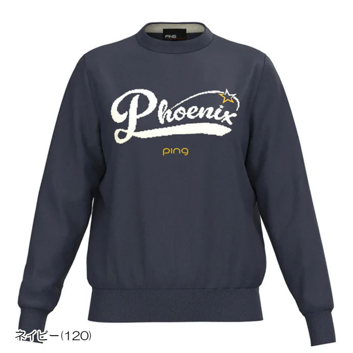 PING（ピン） ゴルフ レディース モールジャカードクルーネックニット