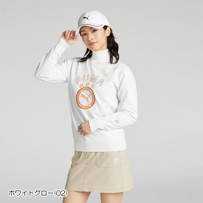 PUMA（プーマ） ゴルフ レディース セーター カレッジロゴ