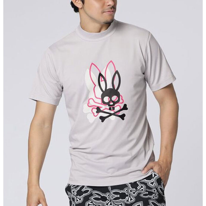 Psycho Bunny（サイコバニー） ゴルフ メンズ メッシュハイネック