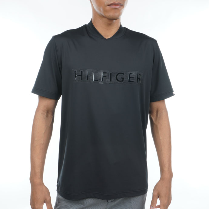 ゴルフ トミーヒルフィガー エンボスプリント 変形モックネックシャツ THMA341