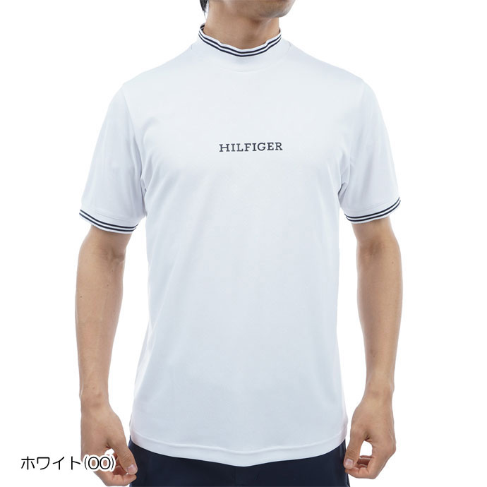 ゴルフ トミーヒルフィガー THモノグラム半袖モックネックシャツ THMA408