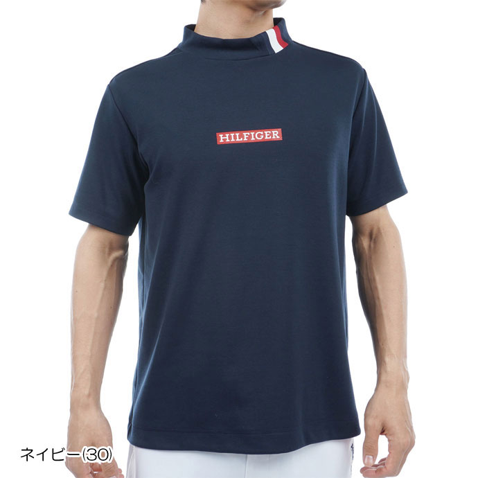 ゴルフ トミーヒルフィガー ボックスロゴ半袖モックネックシャツ THMA412