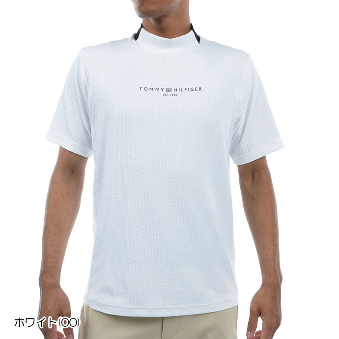 ゴルフ トミーヒルフィガー リンクスジャガード半袖モックネックシャツ THMA431