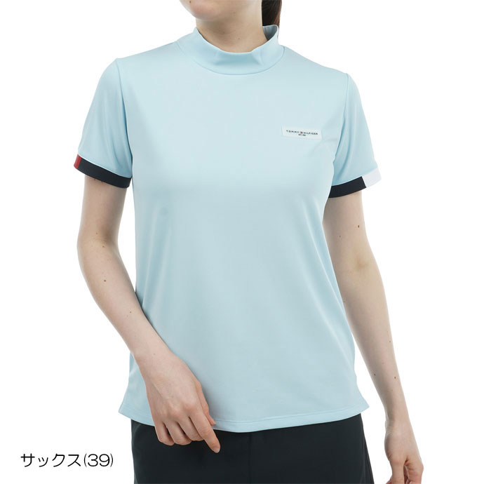 ゴルフ レディース/女性用 トミーヒルフィガー ストライプカフス半袖モックシャツ THLA428｜leftygolf｜04