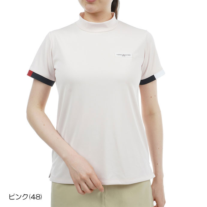 ゴルフ レディース/女性用 トミーヒルフィガー ストライプカフス半袖モックシャツ THLA428｜leftygolf｜05