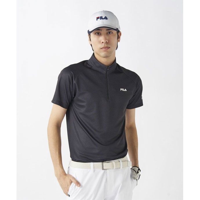 FILA GOLF ゴルフ メンズ フィラ 柄ハーフZIP半袖シャツ 745608 春 夏