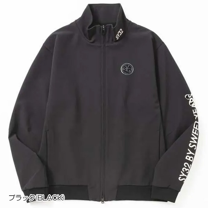 SY32 by SWEETYEARS ナイロンジャケット ブラック ゴルフ 新品 SY32 by SWEET YEARS - BACK PRINT BLOUSON | ジャケット | ブラック