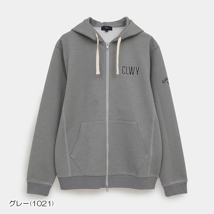 キャロウェイ】美品 ジップパーカー グレー 裏起毛 Lサイズ メンズ