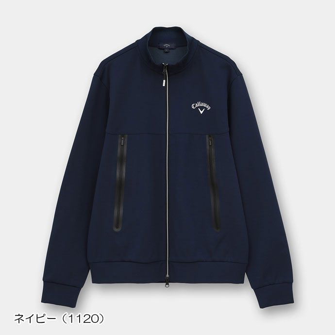 Callaway ゴルフウェア ロゴスウェットブルゾン M 紺 Callaway（キャロウェイ） （クリアランス）ゴルフウェア メンズ