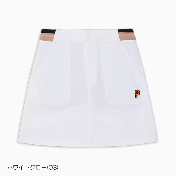 新品　定価２１０００円　PUMA ゴルフ スカート ホワイト PUMA ゴルフ スカート（色：ホワイト系）｜レディースウエア