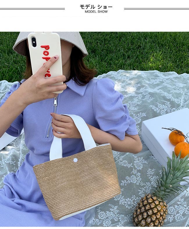 ラピエサージュ カゴバッグ　夏　バッグ かごバッグ ハンドバッグ レディース トートバッグ ミニトート