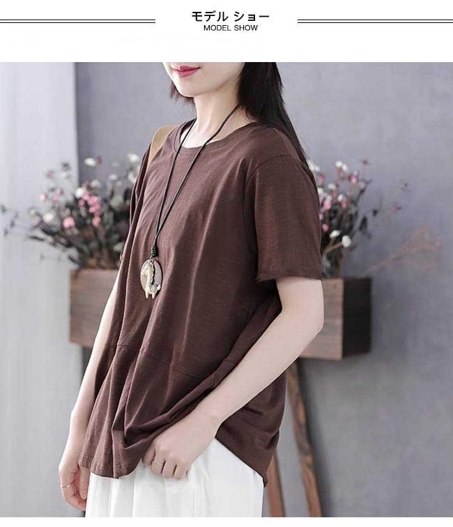 レディース Tシャツ 40代 30代 半袖Tシャツ 大きいサイズ 夏 Tシャツ 無地 50代 オフィス カットソー レトロ サマーTシャツ ゆったり トップス レディース Tシャツ 40代 30代 半袖Tシャツ 大きいサイズ 夏