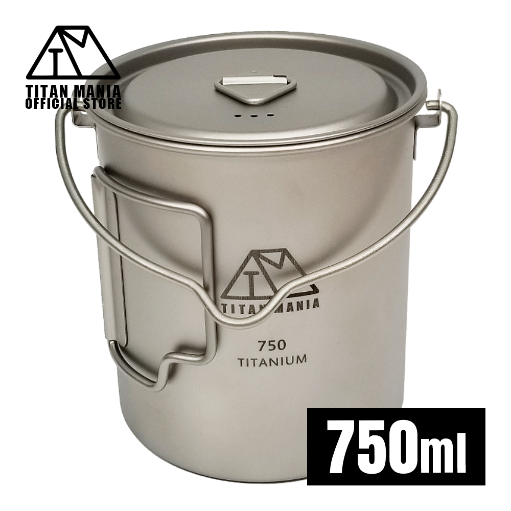 TITAN MANIA（チタンマニア） クッカー コッヘル チタン製 750ml 蓋