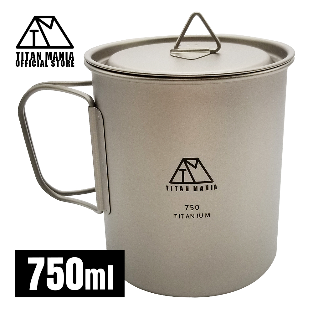 TITAN MANIA（チタンマニア） チタンマグカップ 750ml 蓋付き ソロ