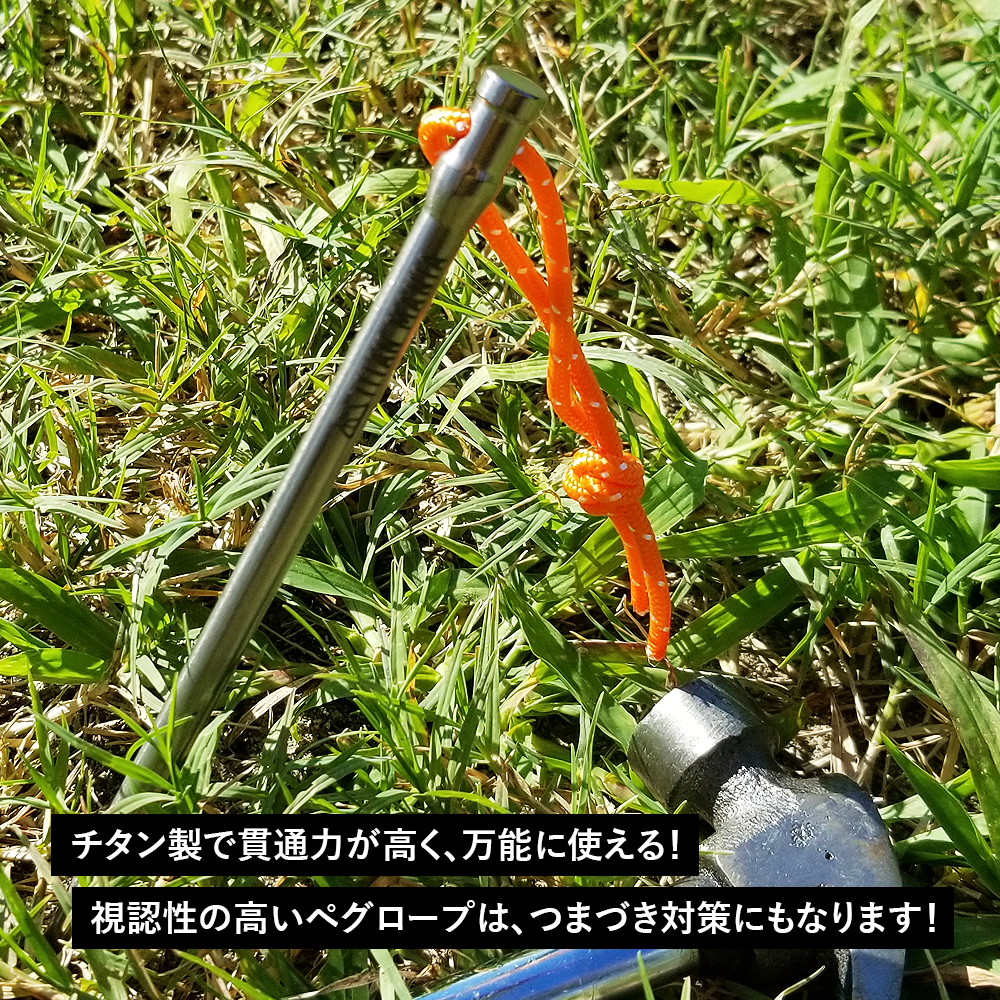 TITAN MANIA（チタンマニア） ペグ チタン製 チタンペグ ソリッド 超