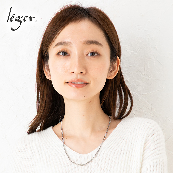 チェーン ネックレス チタン 喜平 50cm 3.5mm幅 フック キヘイ レディース メンズ シンプル 日本製 金属アレルギー対応 49cm 48cm 47cm 46cm D50F | leger | 01