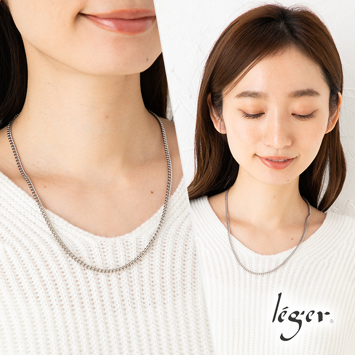 チェーン ネックレス チタン 喜平 50cm 3.5mm幅 フック キヘイ レディース メンズ シンプル 日本製 金属アレルギー対応 49cm 48cm 47cm 46cm D50F