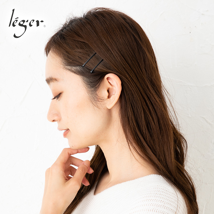 leger ヘアピン チタン 黒 ブラック 2本セット カーブタイプ