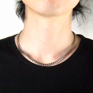 チェーン ネックレス チタン 喜平 45cm 5.6mm幅 バックル キヘイ レディース メンズ シンプル 日本製 金属アレルギー対応 44cm 43cm 42cm 41cm C45B | leger | 02