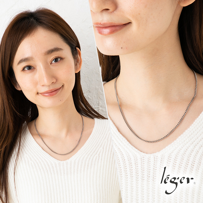 チェーン ネックレス チタン 喜平 45cm 2.9mm幅 フック キヘイ レディース メンズ シンプル 日本製 金属アレルギー対応 44cm 43cm 42cm 41cm MD45F | ブランド登録なし | 02