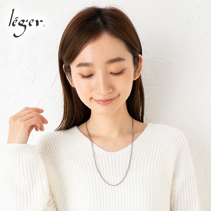 チェーン ネックレス チタン 喜平 60cm 2.9mm幅 フック キヘイ レディース メンズ シンプル 日本製 金属アレルギー対応 59cm 58cm 57cm 56cm MD60F | ブランド登録なし | 01
