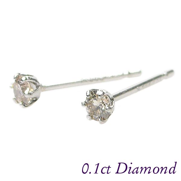 ダイヤモンド ピアス 一粒 計0.1ct 40代 50代 60代 30代 20代 プラチナ