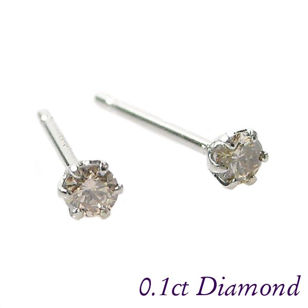 PT 0.1ctダイヤピアス(片耳用) ダイヤモンド ピアス 一粒 計0.1ct 40代 50代 60代 30代 20代 プラチナ