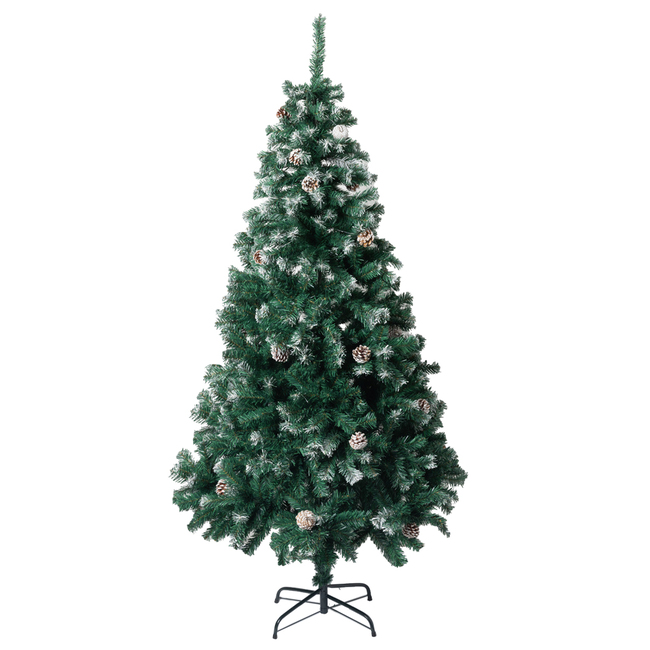 クリスマスツリー 180cm 本物の葉の色を再現したナチュラルツリー クリスマス まつぼっくり付 松かさ コンパクト収納可能