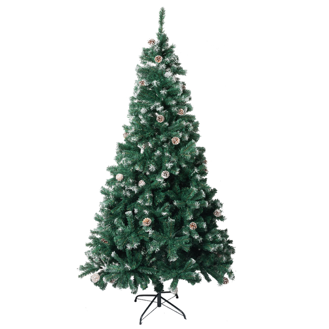 クリスマスツリー 210cm  本物の葉の色を再現したナチュラルツリー クリスマス まつぼっくり付 送料無料 松かさ コンパクト収納可能｜leib-sports｜03