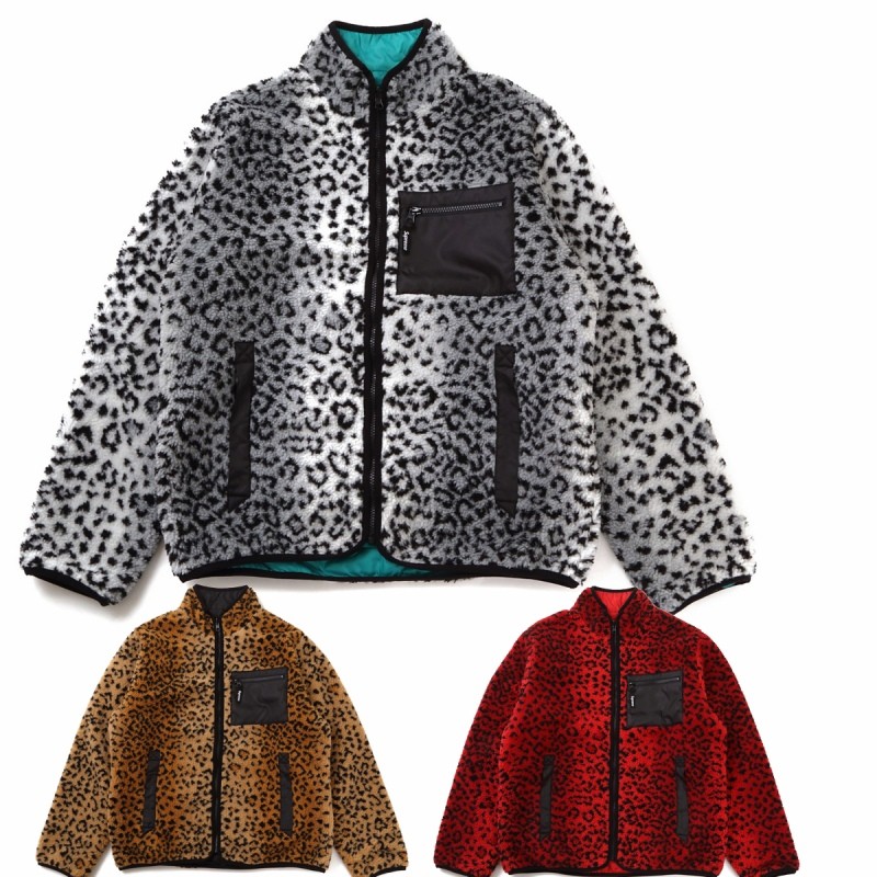 SUPREME シュプリーム Leopard Fleece Reversible Jacket