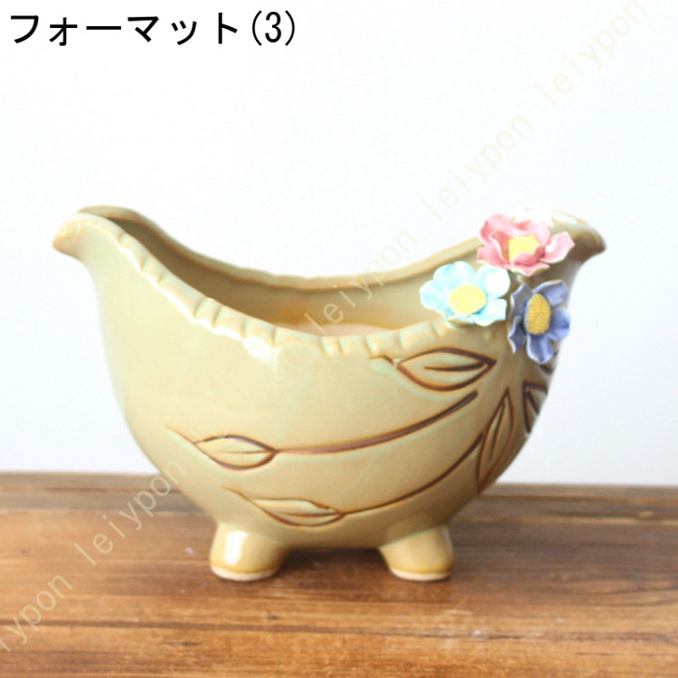 ガーデニング ガーデン 雑貨 植木鉢 花台 コラム バラ 陶器 スタンド ハンギング プランター 寄せ植え アンティークプランター 寄せ植え アンティーク 陶器｜leiypon｜04