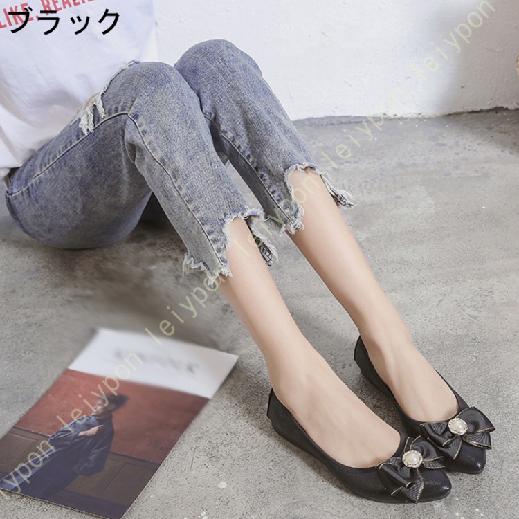 パンプス 黒 ローヒール 1.5cm ビジュー付きパンプス レディース ポインテッド キラキラ 太めヒール ヒール1.5.5cm 柔らかい 婦人靴 レディースシューズ |  | 01