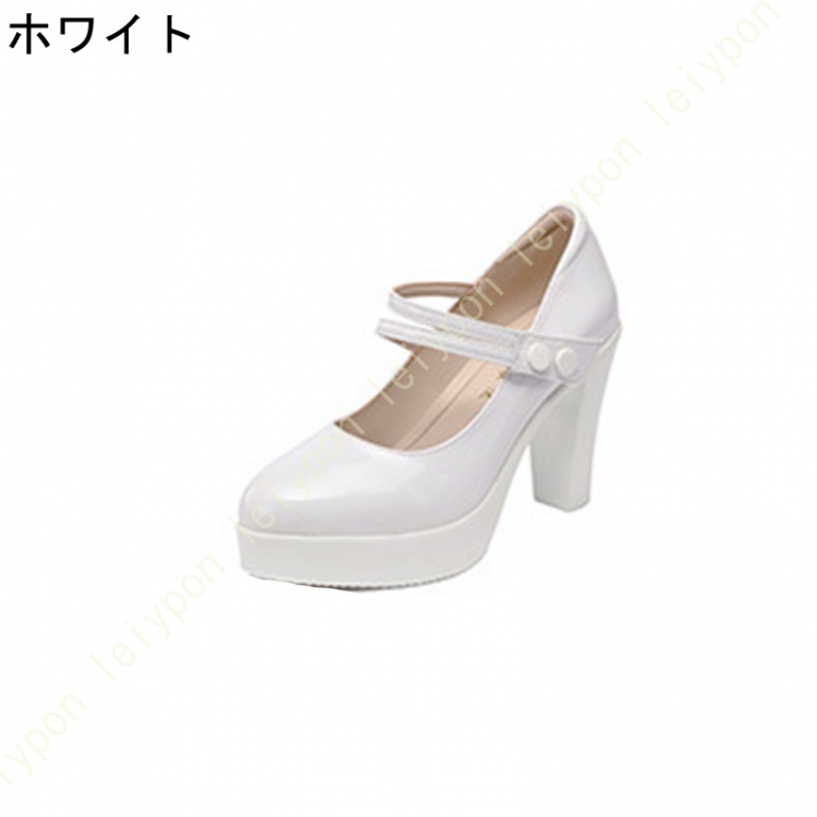 パンプス 痛くない ハイヒール 甲ストラップ 黒 白 脱げない おしゃれ 小さいサイズ 厚底 10センチ ピンヒール 歩きやすい パーティー キャバ イベント_1