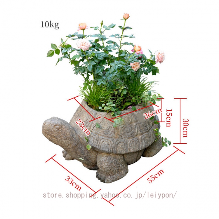 アニマル 多肉植物 ポット 鉢 かわいい かめ 石 植木鉢 インテリア
