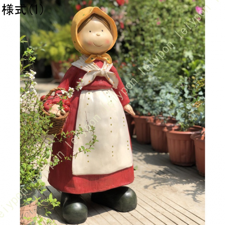 置物 ガーデニング 男の子 オーナメント 女の子 雑貨 ガーデニング 置物 屋外装飾 ガーデンオーナメント アウトドア デコレーション 庭の彫像 カントリー雑貨_1