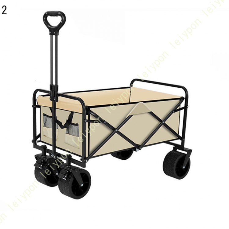 キャリーワゴン フォールディングキャリーワゴン キャンプ アウトドア アウトドアワゴン 耐荷重150kg 自立式 大容量 180L ワイドタイヤ 折り畳みの画像