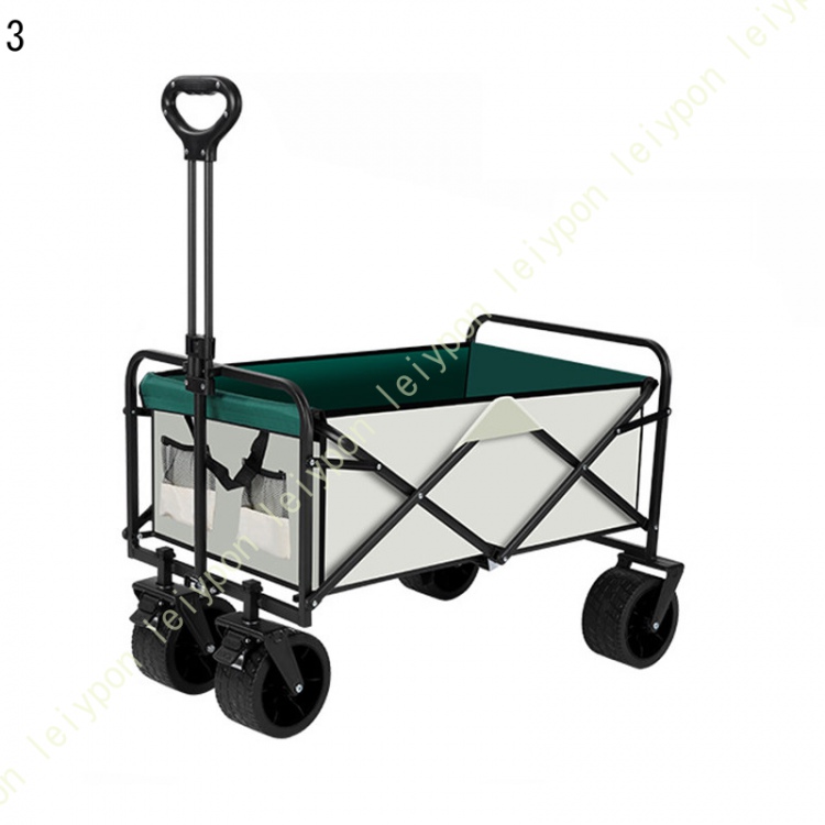 キャリーワゴン フォールディングキャリーワゴン キャンプ アウトドア アウトドアワゴン 耐荷重150kg 自立式 大容量 180L ワイドタイヤ 折り畳みの画像
