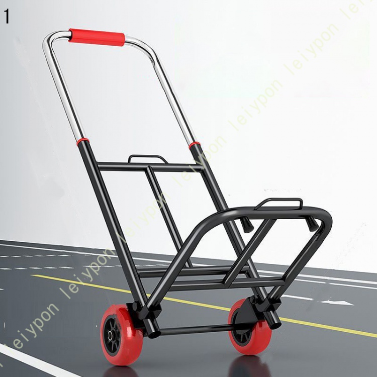 キャリーカート 折りたたみ式 耐荷重55KG ハンドキャリー 2輪 ハンドトラック 固定ロープ付き 台車 荷物カート コンパクト 静音 軽量 小さい 災害避難用品運搬_1
